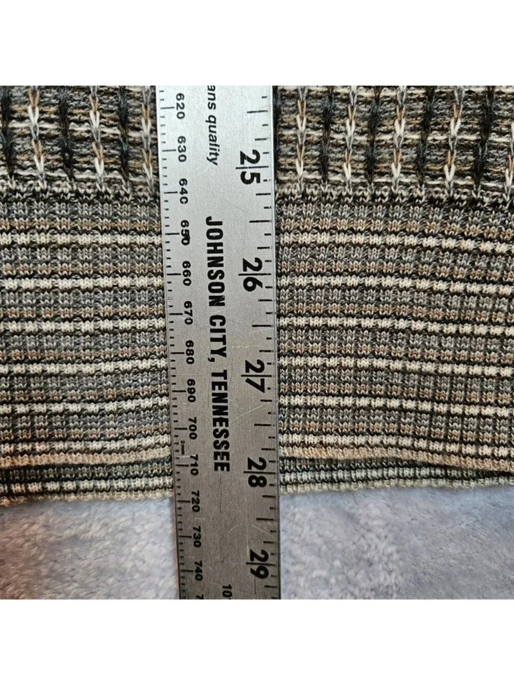 The Italian Sweater Co. Mens Large 3D Knit Geometric Grandpa wool blend Crewneck